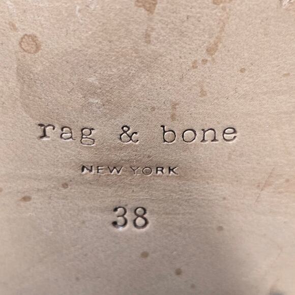 Rag & Bone Noelle Boots Womens 8 Black Leather Peep Toe Booties Luxury Capsule - Picture 8 of 10